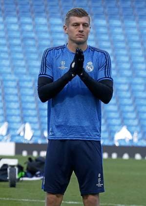 Bilder des Tages - SPORT Fußball, Champions League, Real Madrid Training Real Madrid training session at Etihad Stadium in Manchester. In this picture, Tony Kroos. xJOSExA.xGARCIAx 