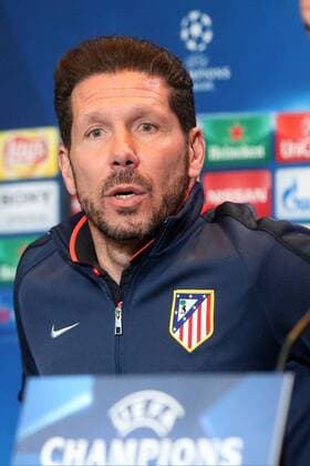 Madrid Trainer Diego Simeone ( Atletico Madrid ), Pressekonferenz, Atletico Madrid vs. FC Bayern Muenchen, Fussball, Champions League Halbfinale, 26.04.2016, Copyright: Langer Eibner-Pressefoto EP_HLR
