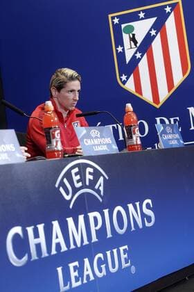 Atletico de Madrid s Fernando Torres in press conference PK Pressekonferenz after Champions League 2015 2016 Semi-Finals 1st leg match. April 26,2016.  (2016042677)
