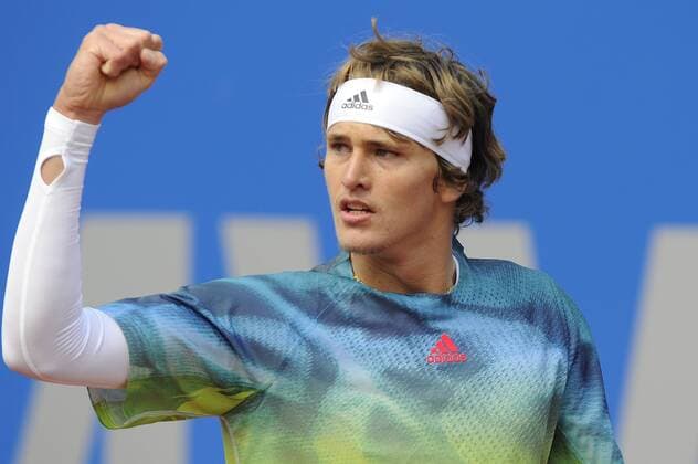 Alexander (Sascha) ZVEREV (GER),Jubel,Freude,Begeisterung,, Aktion,Einzelbild,angeschnittenes Einzelmotiv,Halbfigur,halbe Figur. Tennis BMW Open 2016 am 27.04.2016 in Muenchen.