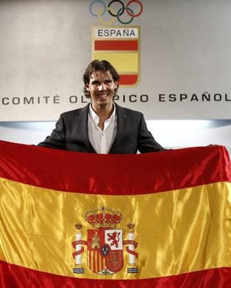 Bilder des Tages - SPORT Olympia in Rio, Rafael Nadal als Mitglied des Olympiateams präsentiert File picture dated last 14 July 2012 that shows Spanish tennis player Rafael Nadal during his presentation as member of the Olympic team during an act held in Madrid, Spain. The Spanish Olympic Comitte has announced today 27 April 2016 that Nadal will be the Spanish standard bearer at the Rio Olympic Games Olympische Spiele Olympia OS Besides that Nadal presented last 25 April an acussation against former French Sports Minister for denounce him of taking performance-enhancing drugs. Nadal will be the Spanish standard bearer at the Rio Olympic Games !ACHTUNG: NUR REDAKTIONELLE NUTZUNG!  20160427-635973746363540531