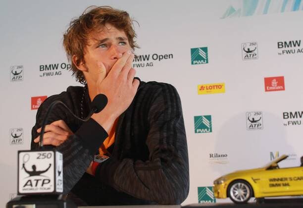 Tennis BMW Open 2016 München 27.04.2016 Alexander Zverev (GER) - Pressekonferenz