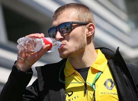 SOCHI, RUSSIA. APRIL 28, 2016. Russian racer and Renault Formula 1 Team test pilot Sergei Sirotkin at the Sochi Autodrom racing circuit ahead of the 2016 Formula 1 Russian Grand Prix. Sergei Bobylev TASS  TS0211F7