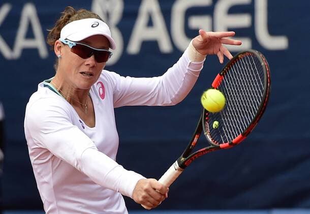 Australian tennis player Samantha Stosur in action during the tennis match Prague Open in Prague, Czech Republic, April 28, 2016. (CTKxPhoto RomanxVondrous) CTKPhotoP201604280692401  vnd 6