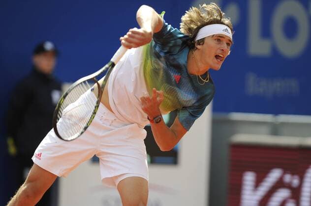 Alexander (Sascha) ZVEREV (GER),Aktion,Einzelbild,angeschnittenes Einzelmotiv,Halbfigur,halbe Figur. Tennis BMW Open 2016 am 28.04.2016 in Muenchen.