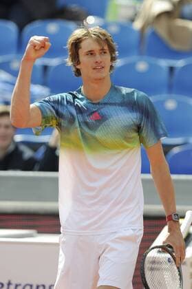 Bilder des Tages - SPORT Alexander (Sascha) ZVEREV (GER),Schlussjubel, Aktion,Einzelbild,angeschnittenes Einzelmotiv,Halbfigur,halbe Figur. Tennis BMW Open 2016 am 28.04.2016 in Muenchen.