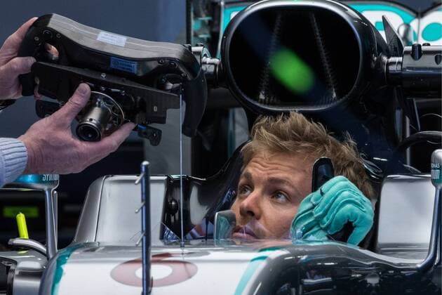 SOCHI, RUSSIA. APRIL 28, 2016. A test driver of Mercedes AMG Petronas F1 Team at the Sochi Autodrom racing circuit ahead of the 2016 Formula 1 Russian Grand Prix. Sergei Savostyanov TASS  TS021252