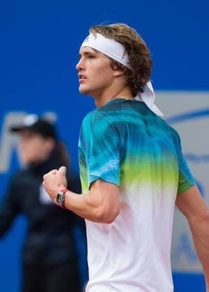 Alexander Zverev (GER) macht die Faust und jubelt,Jubel,Emotion, Uhr, Tennis - BMW Open2016 - ATP Tennis Herren - MTTC Iphitos - Munich - - Germany - 28 April 2016.