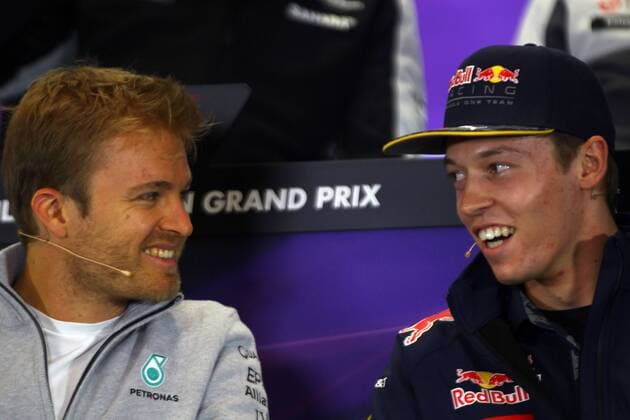 Russian Grand Prix, Sochi 28.04.2016 - press conference PK Pressekonferenz Nico Rosberg (GER) Mercedes AMG F1 W07 Hybrid and Daniil Kvyat (RUS) Red Bull Racing RB12 