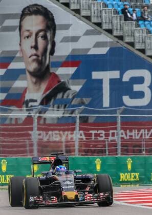 SOCHI, RUSSIA. APRIL 29, 2016. Dutch race driver Max Verstappen of the Scuderia Toro Rosso F1 team takes part in a free practice session of the 2016 Formula One Russian Grand Prix at the Sochi Autodrom racing circuit. Sergei Bobylev TASS  TS021403