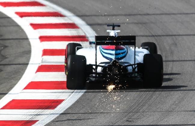 SOCHI, RUSSIA. APRIL 29, 2016. Finnish driver Valtteri Bottas of the Williams Martini Racing Formula One Team takes part in a free practice session of the 2016 Formula One Russian Grand Prix at the Sochi Autodrom racing circuit. Sergei Bobylev TASS  TS021405