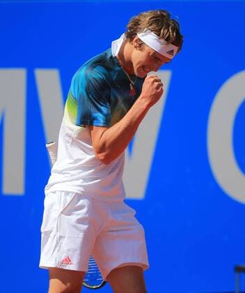29.04.2016, BMW Open 2016 MTTC Iphitos München, im Bild: Alexander Zverev (GER) mit Siegerfaust