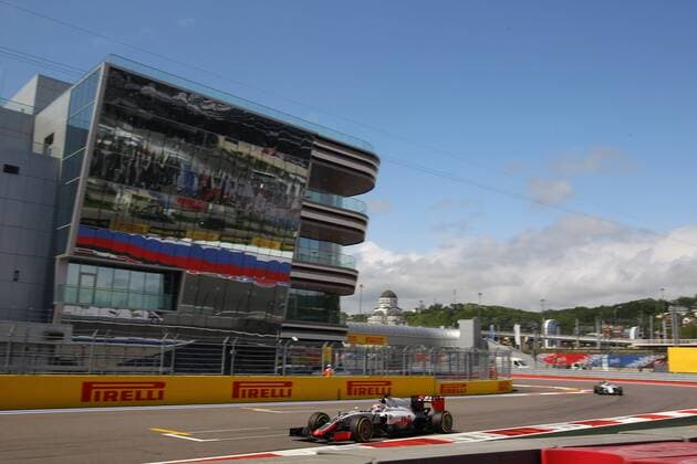 Russian Grand Prix, Sochi 29.04.2016 - Free Practice 2, Romain Grosjean (FRA) Haas F1 Team VF-16 