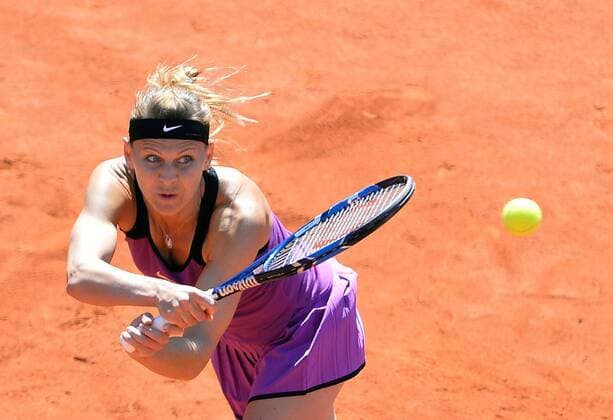 Czech tennis player Lucie Safarova in action during the tennis match Prague Open in Prague, Czech Republic, April 29, 2016. (CTKxPhoto KaterinaxSulova) CTKPhotoP201604290600801  suk18