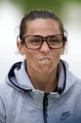Roberta Vinci (Italien) beim Fototermin zum Mutua Madrid Open 2016 Tennisturnier im Caja Magica Sportkomplex. Madrid, 29.04.2016  Foto:xDyDxFotografosx xFuturexImage