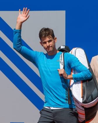 Dominic Thiem (AUT) begruesst das Publikum, Tennis - BMW Open2016 - ATP Tennis Herren - MTTC Iphitos - Munich - - Germany - 30 April 2016.