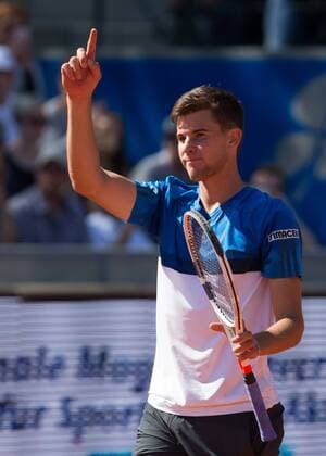 Dominic Thiem (AUT) jubelt nach seinem Sieg,Jubel,Emotion, Tennis - BMW Open2016 - ATP Tennis Herren - MTTC Iphitos - Munich - - Germany - 30 April 2016.