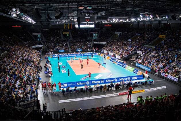 Stuttgart Zuschauerrekord in der Volleyball Bundesliga der Damen 5392 - Totale der Porsche-Arena; 1. Volleyball Bundesliga Frauen Play-Off Finale Spiel 4, Porsche-Arena, Stuttgart Germany, 20160430; Partie: Allianz MTV Stuttgart (AMS) vs Dresdner Sportclub (DSC); Copyright: Wuechner Eibner-Pressefoto EP_NWR