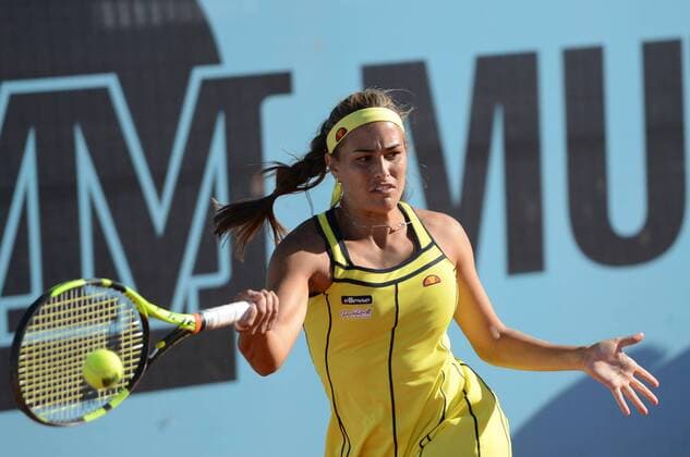 April 30, 2016 - Madrid, Spain - MONICA PUIG in action during her match vs. N. Broady at the Mutua Madrid Open. Tennis 2016 - Mutua Madrid Open - Day 1 - ZUMAl132
