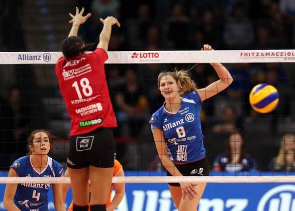 Stuttgart Volleyball Allianz MTV Stuttgart vs. Dresdner SC, Kaja Grobelna (Stuttgart, rechts)