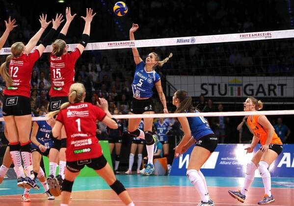 Stuttgart Volleyball Allianz MTV Stuttgart vs. Dresdner SC, Kim Renkema (Stuttgart,Mitte)