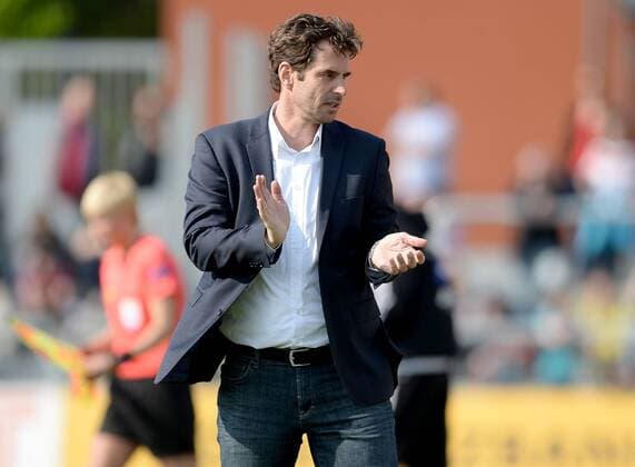 Frankfurt am Main 01.05.2016, xfux, Fussball UEFA Champions League Halbfinale Rueckspiel, 1.FFC Frankfurt - VfL Wolfsburg, emspor , v.l. Trainer Ralf Kellermann (VfL Wolfsburg) jubeln jubelt nach Spielende.