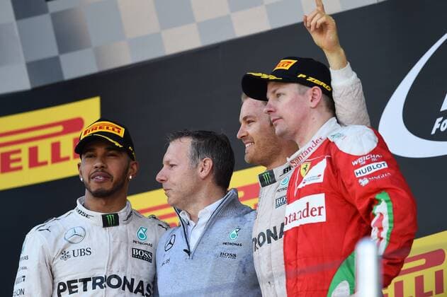 Lewis Hamilton; Nico Rosberg; Mercedes Grand Prix, Kimi Raiikkoenen, Scuderia Ferrari, formula 1 GP, Russian in Sochi, 01.05.2016 Photo:mspb Jerry Andre Lewis Hamilton; Nico Rosberg; Kimi Raikkoenen, formula 1 GP, Russian