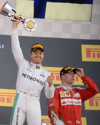 SOCHI, May 1, 2016 -- German Mercedes driver Nico Rosberg celebrates with his trophy during the awarding ceremony after winning the Formula One Russian Grand prix in Sochi May 1, 2016 ) (SP)RUSSIA-SOCHI-FORMULA ONE-RUSSIAN GRAND PRIX-RACE PavelxBednyakov 