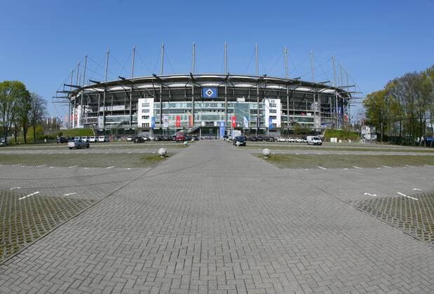 Das Volksparkstadion in Hamburg am 02.05.2016