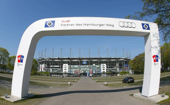Das Volksparkstadion in Hamburg am 02.05.2016