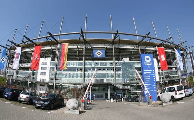 Das Volksparkstadion in Hamburg am 02.05.2016
