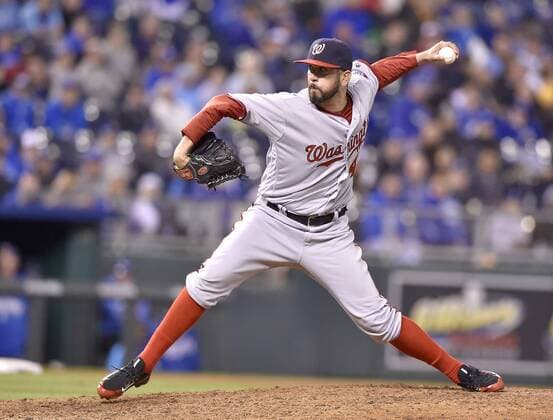May 2, 2016 - Kansas City, MO, USA - Washington Nationals relief pitcher Oliver Perez throws during the eighth inning on Monday, May 2, 2016, at Kauffman Stadium in Kansas City, Mo. Washington Nationals at Kansas City Royals - ZUMAm67_