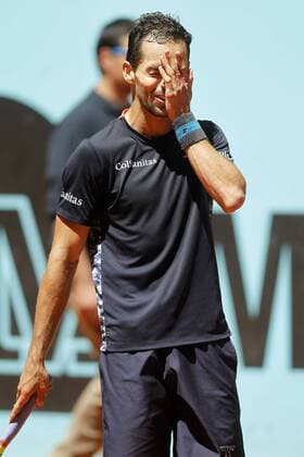 Santiago Giraldo, Colombia, during Madrid Open Tennis 2016 match.May, 3, 2016.  (2016050315)