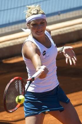 Timea Bacsinszky beim Match Ekaterina Makarova vs Timea Bacsinszky beim Mutua Madrid Open 2016 Tennisturnier im Sportkomplex Caja Magica. Madrid, 03.05.2016 Foto:xDyDxFotografosx xFuturexImage - 