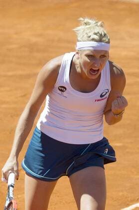 Timea Bacsinszky beim Match Ekaterina Makarova vs Timea Bacsinszky beim Mutua Madrid Open 2016 Tennisturnier im Sportkomplex Caja Magica. Madrid, 03.05.2016 Foto:xDyDxFotografosx xFuturexImage - 