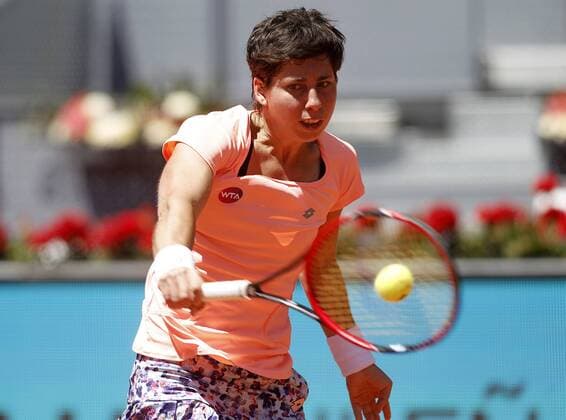 Carla Suarez Navarro, Spain, during Madrid Open Tennis 2016 match.May, 3, 2016.  (2016050363)