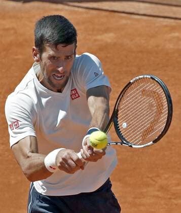 Serbian tennis player Novak Djokovic returns the ball during his training for the Mutua Madrid Open tennis tournament at the Caja Magica Tennis Center in Madrid, Spain, 03 May 2016. The Mutua Madrid Open runs from 29 April until 08 May 2016. Novak Djokovic !ACHTUNG: NUR REDAKTIONELLE NUTZUNG!  20160503-635978905248398486