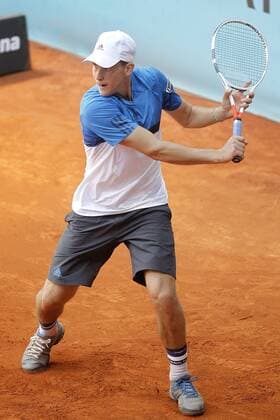 Dominic Thiem, Austria, during Madrid Open Tennis 2016 match.May, 3, 2016.  (20160503129)