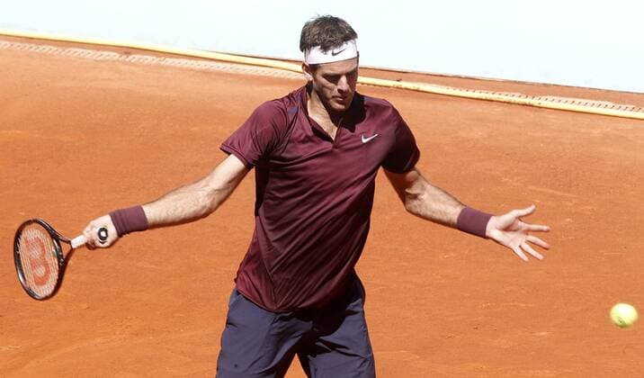 Juan Martin Del Potro, Argentina, during Madrid Open Tennis 2016 match.May, 3, 2016.  (20160503132)