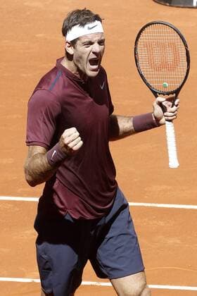 Juan Martin Del Potro, Argentina, during Madrid Open Tennis 2016 match.May, 3, 2016.  (20160503136)