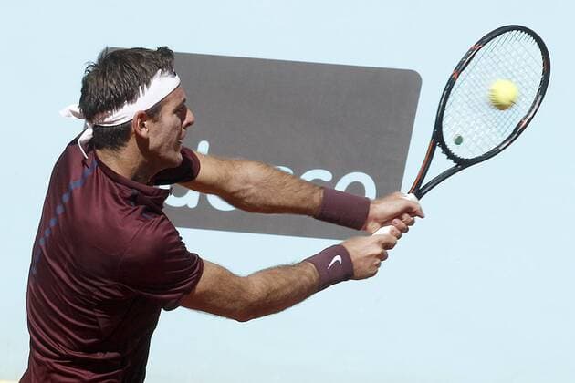 Juan Martin Del Potro, Argentina, during Madrid Open Tennis 2016 match.May, 3, 2016.  (20160503119)