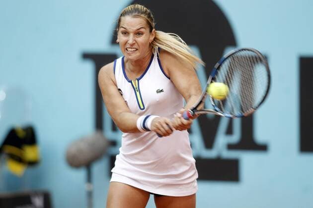 Dominika Cibulkova, Slovenia, during Madrid Open Tennis 2016 match.May, 3, 2016.  (20160503258)