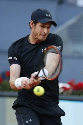 03.05.2016. Madrid, Spain, ATP Tennis Herren Madrid Open Tennis Tournament. Match played between Radek STEPANEK (CZE) and Andy MURRAY (GBR) Andy MURRAY (GBR) during match. xEnriquexdexlaxFuentex  ActionPlus11732675