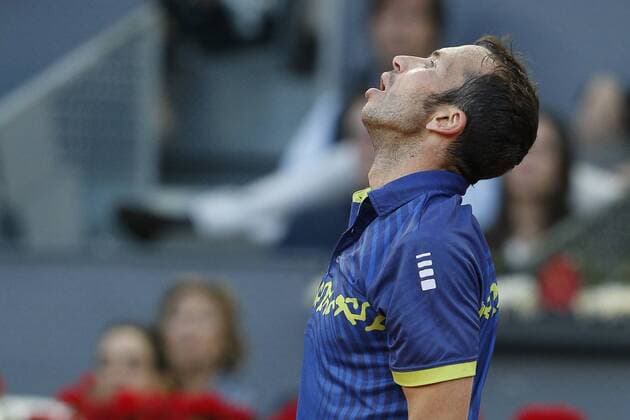03.05.2016. Madrid, Spain, ATP Tennis Herren Madrid Open Tennis Tournament. Match played between Radek STEPANEK (CZE) and Andy MURRAY (GBR) Radek STEPANEK during match. xEnriquexdexlaxFuentex  ActionPlus11732677