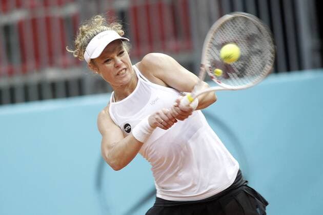 Laura Siegemund, Germany, during Madrid Open Tennis 2016 match.May, 3, 2016.  (20160503285)