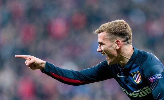 03.05.2016, Allianz Arena, Muenchen, GER, UEFA CL, FC Bayern Muenchen vs Atletico Madrid, Halbfinale, Rueckspiel, im Bild Torjubel Antoine Griezmann (Atletico Madrid) Goalcelebration Antoine Griezmann (Atletico Madrid) during the UEFA Champions League semi Final, 2nd Leg match between FC Bayern Munich and Atletico Madrid at the Allianz Arena in Muenchen, Germany on 2016 05 03. Muenchen  EP_fei  