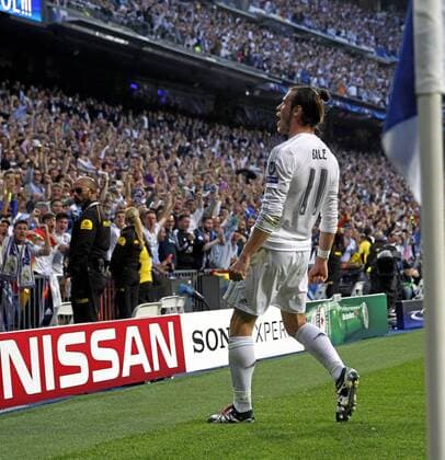 Fußball, CL, Real Madrid - Manchester City Second leg of the Champions League semifinals played between Real Madrid vs Manchester City. In this picture, Bale celebrates his goal. xCHEMAxREYx 