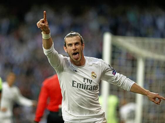 Fußball, CL, Real Madrid - Manchester City Second leg of the Champions League semifinals played between Real Madrid vs Manchester City. In this picture, Bale celebrates his goal. xCHEMAxREYx 