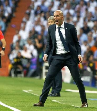 Fußball, CL, Real Madrid - Manchester City Second leg of the Champions League semifinals played between Real Madrid vs Manchester City. In this picture, Zinedine Zidane. xPabloxGarciax 