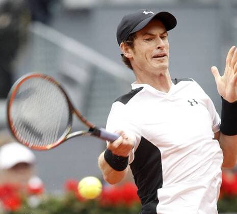 Andy Murray, Great Britain, during Madrid Open Tennis 2016 match.May, 5, 2016.  (2016050517)